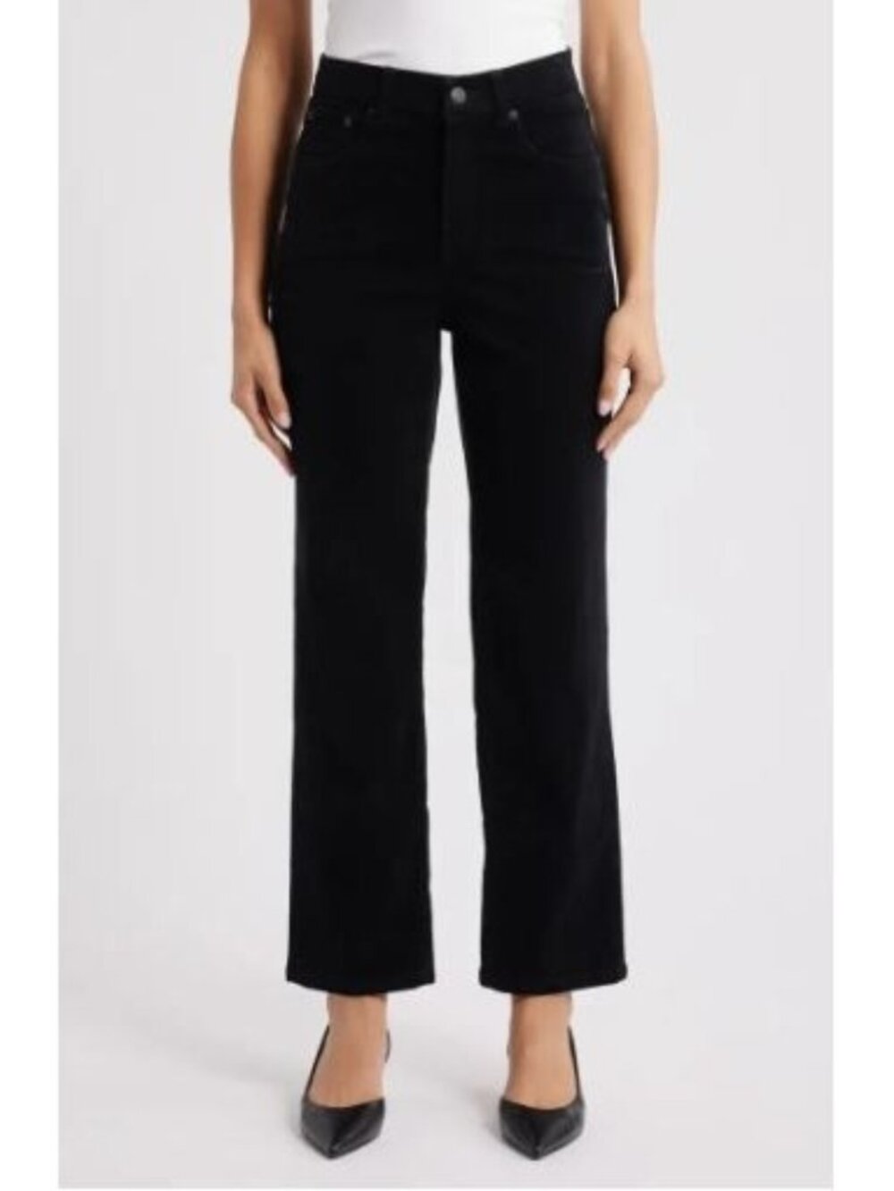 Buffalo David Bitton Nyla Corduroy Pants Straight Leg Womens Size 8/29 Black Str